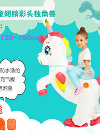 Inflatable Unicorn Costume for Kids and Adults - Halloween, Carnival, and Party Ride-On Outfit