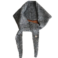 Korean Design Wool Blend Knitted Triangle Scarf for Women, Autumn Winter Decorative Shawl Neck Warmer