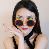 Hawaiian Beach Style Orange Fruit Novelty Glasses for Kids and Adults, Fun Party Eyewear