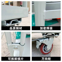 Foldable Logistics Cart with Wheels, Heavy-Duty Storage and Transport Cage for Warehouse and Express Delivery