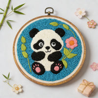 Punch Needle Embroidery Kit with Milk Cotton Yarn for DIY Wall Art Decor