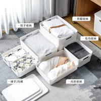 Thickened Japanese-Style Storage Box with Lid for Toys, Living Room, Bathroom, Wardrobe Organization