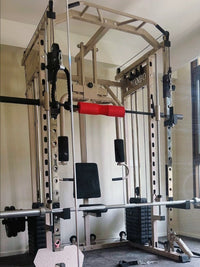 Multi-functional Smith Machine Home Gym System with Integrated Training Equipment