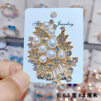 Rhinestone Butterfly Brooch Pin for Women, Vintage Alloy Anti-Exposure Clothing Accessory