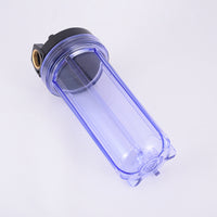 10-inch Transparent Water Filter Housing for Whole House Sediment Pre-filtration System with Copper Ports