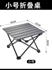 Portable Outdoor Folding Camping Table with Roll-Up Top for Picnic and Travel