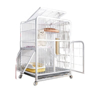 Indoor Cat Cage with Litter Box, Large Cat Villa, Space-Saving Cat House for Small Cats
