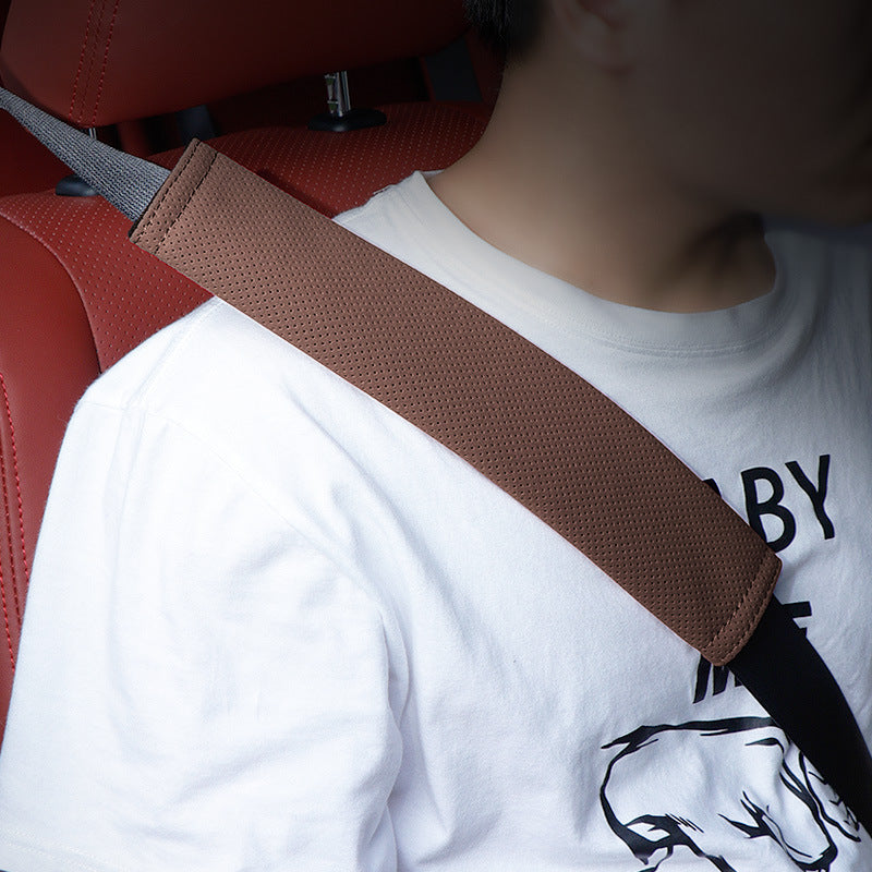 Perforated Breathable Car Seat Belt Shoulder Pad Cover for Enhanced Comfort and Protection