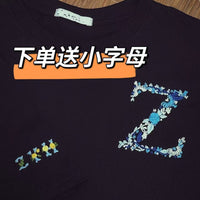 DIY Alphabet Embroidery Kit for T-Shirts - Personalized Letter Design with Tools & Thread