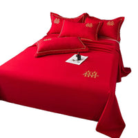 Disposable Red Wedding Bed Sheet Set for Bridal Chamber