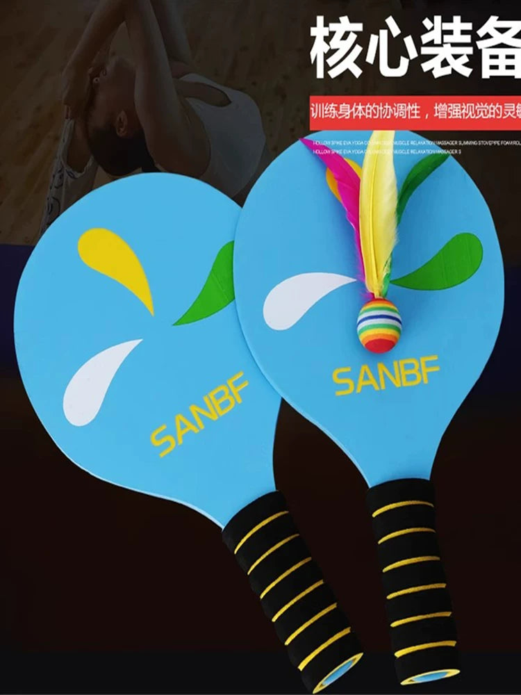SANBF Thickened Badminton Paddle Set for Kids and Adults, Professional Shuttlecock Racket with Three Feather Balls