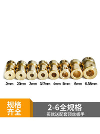 High Precision Brass Motor Shaft Coupler Connector for Robotics and DIY Projects