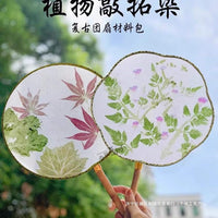 Botanical Print Fan DIY Kit with Hammer and Materials