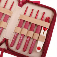 Ergonomic Crochet Hook Set with Storage Case for Yarn Knitting and Crafting