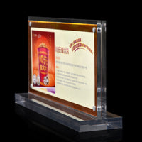 Acrylic T-Shape Magnetic Photo Frame and Menu Holder, Double-Sided Display Stand for Photos, Menus, and Price Tags