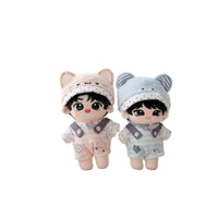 Doll Clothes Set for 10cm/20cm Cotton Dolls, Cute Sweet Outfits with Overalls and Hat