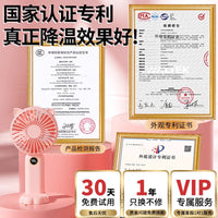Portable USB Rechargeable Mini Handheld Fan with 5 Speeds and Power Display