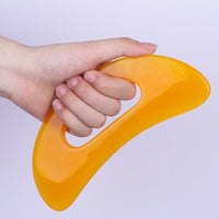 Large Gua Sha Board for Full Body, Shoulder, Neck, Back, Face, and Leg Slimming - Yellow