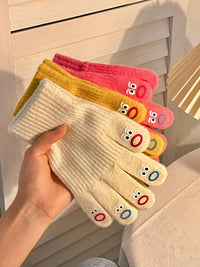 Funny Fingerless Gloves for Women, Winter Warm Cycling & Outdoor Activities