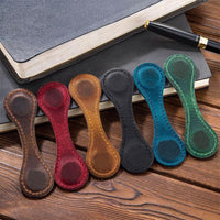 Vintage Leather Magnetic Bookmark for Students and Readers