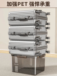 Clear Stackable Storage Bins with Handles for Home Organization