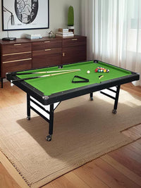 Foldable American Pool Table for Home Indoor Use - Family Party Chinese Eight Ball Billiards Table