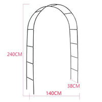 Reinforced Iron Art Garden Arch for Climbing Plants, Rose Arbour, Outdoor Garden Archway, Courtyard Fence