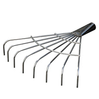 Stainless Steel Rake with Wooden Handle for Garden and Farm Leaf Collection
