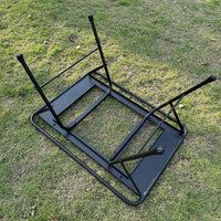 Portable IGT Tactical Camping Table with Wind Deflector, Ultralight Aluminum Alloy/Carbon Steel Picnic Table