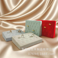 22-Slot Slanted Ring Display Stand Jewelry Organizer for Showcases and Countertops