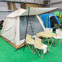 Automatic Pop-Up 3-4 Person Camping Tent with Blackout Coating, Double Layer, Instant Setup