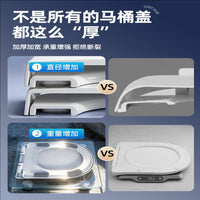 Universal Thickened Soft-Close Toilet Seat Cover for U-Type Toilets