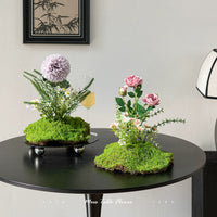 Mini Artificial Flower Moss Landscaping Tabletop Decoration Ornaments for Commercial Booth DIY Micro Landscape