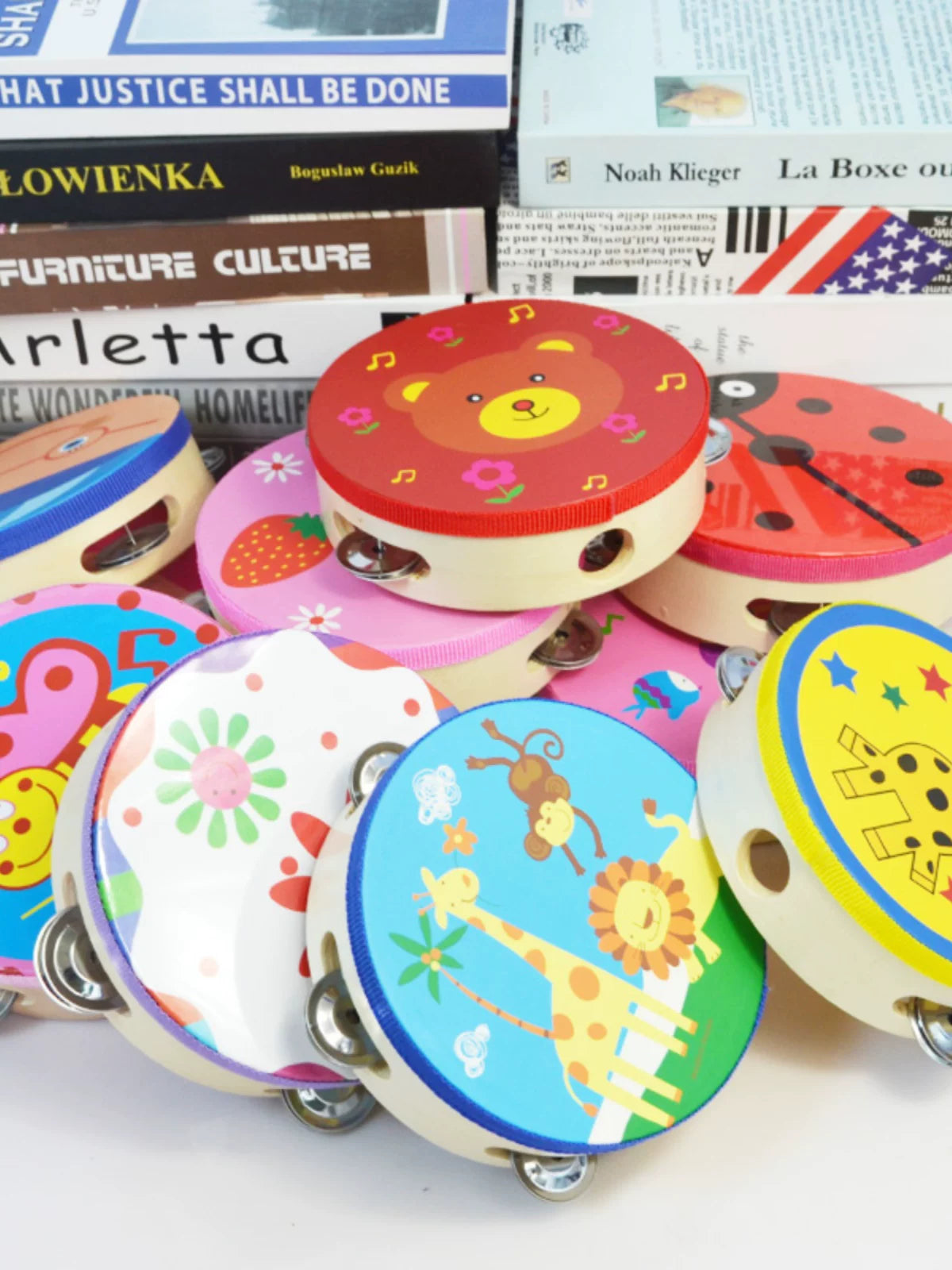Kids' Handheld Tambourine for Early Education and Dance