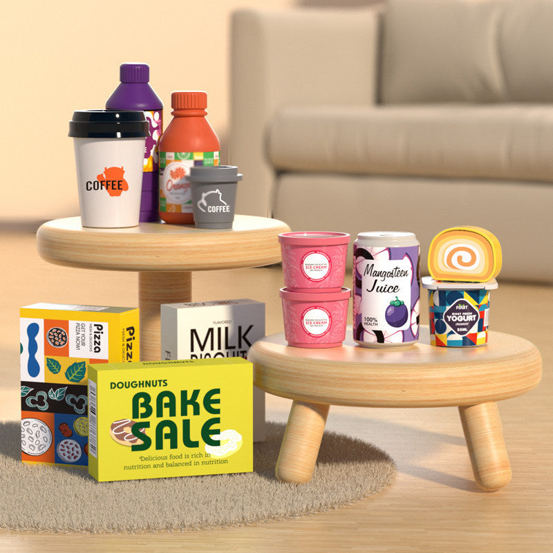 Kids' Mini Supermarket Coffee Machine Playset