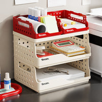 Desktop Beverage Holder Office A4 Paper Stationery Multi-layer Storage Rack Dormitory Sundries Organizer Box