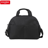 Large Capacity Waterproof Diaper Bag with Stroller Hooks and Insulated Pockets
