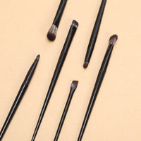 6-Piece Portable Eye Makeup Brush Set with Travel Pouch