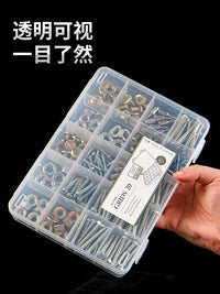 Japanese-Style Thickened Multi-Compartment Storage Box for Small Parts, Hardware, Screws, Fishing Tackle, Electronic Components
