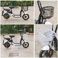Electric Bicycle Front Basket with Lid and Mounting Bracket