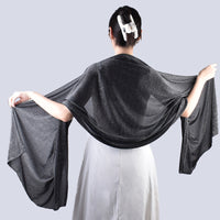 Solid Color Knitted Nylon Stretch Scarf Shawl for Evening Dresses and Parties