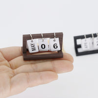 Miniature Dollhouse Flip Calendar Model for Dolls