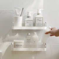 Wall-Mounted Bathroom Shelf No-Drill Storage Organizer for Toilet, Vanity, Kitchen