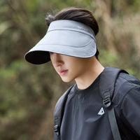 Wide Brim Sun Visor for Outdoor Sports and Fishing - UV Protection, Adjustable, Empty Top Design