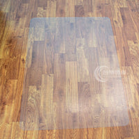 PVC Rectangular Chair Mat for Hardwood Floors, Clear Desk Chair Mat, Non-Slip Floor Protector