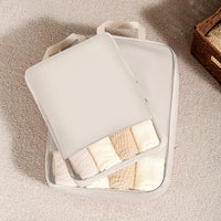 Compression Packing Cubes for Travel, Memory Fabric Luggage Organizer Bags