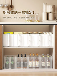 Stackable Under-Sink Cabinet Organizer Bins for Kitchen and Pantry Storage