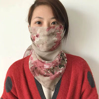 Silk Sun Protection Face Mask with Neck Guard for Women, Breathable UV Protection