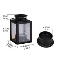 Vintage Ripple Glass Lantern Candle Holder with Handle, Creative Aromatherapy Iron Art Candlestick for Home Decor