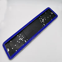 Rhinestone European License Plate Frame Bling Crystal Stainless Steel Acrylic Car Tag Holder
